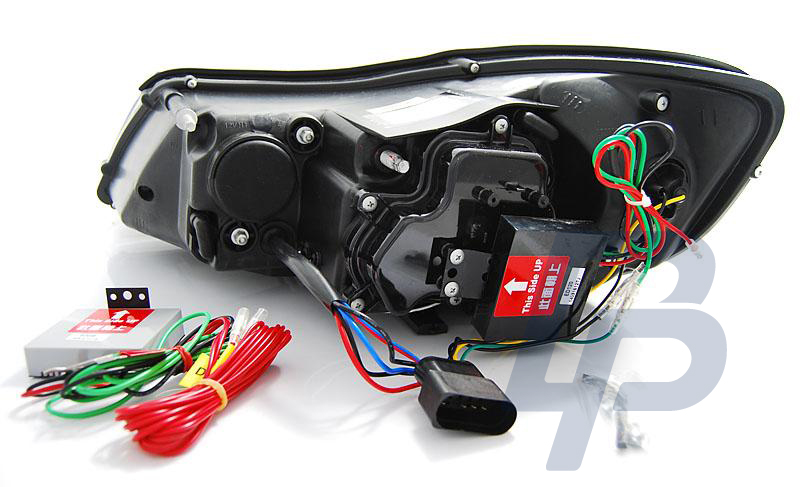 HEADLIGHTS SKODA OCTAVIA 09-12 DAYLIGHT BLACK DRL - 3