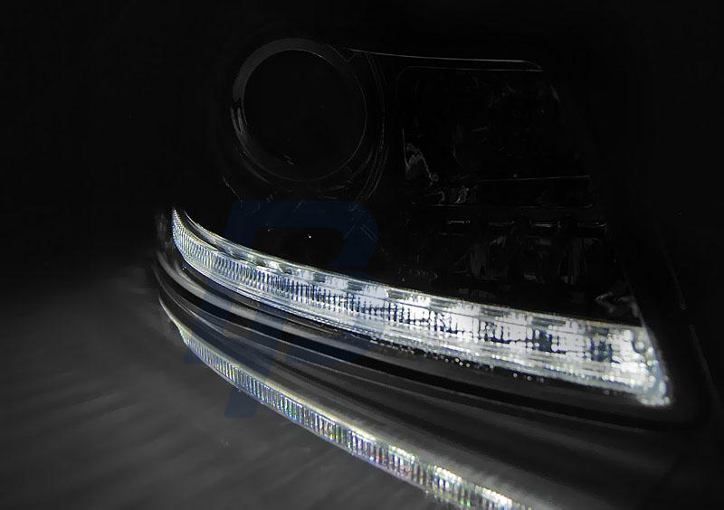 HEADLIGHTS SKODA OCTAVIA 09-12 DAYLIGHT BLACK - 2