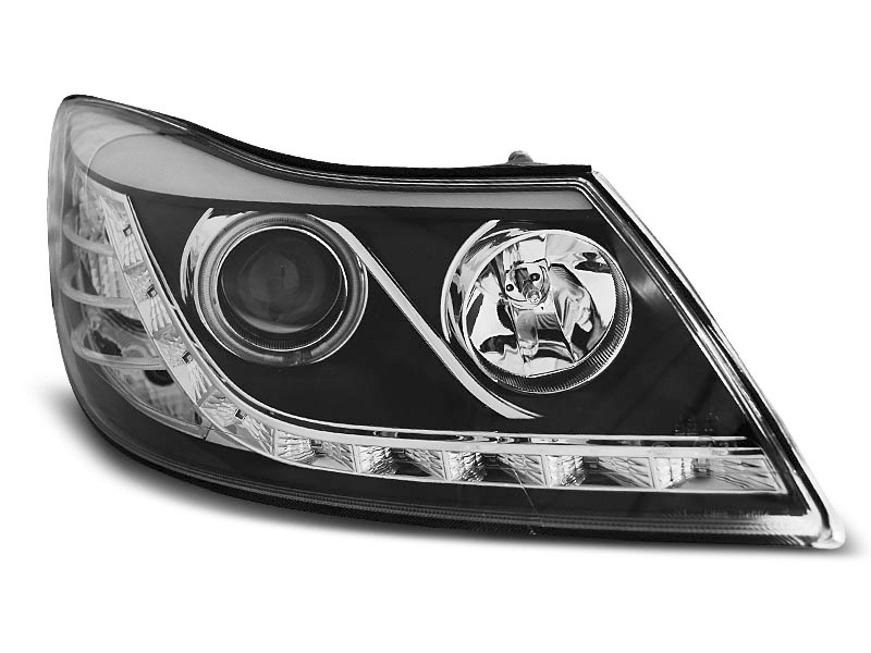 HEADLIGHTS SKODA OCTAVIA 09-12 DAYLIGHT BLACK