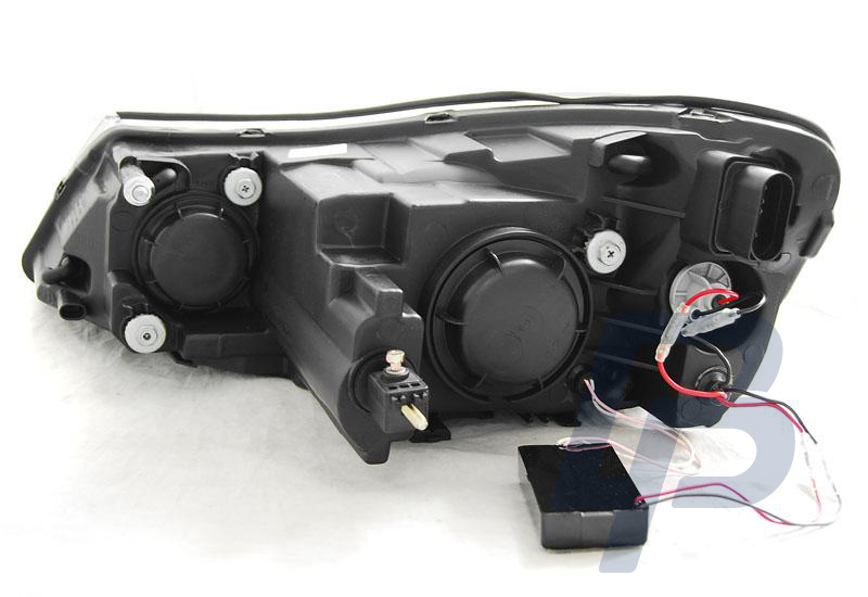 HEADLIGHTS SKODA OCTAVIA 09-12 DAYLIGHT BLACK - 2