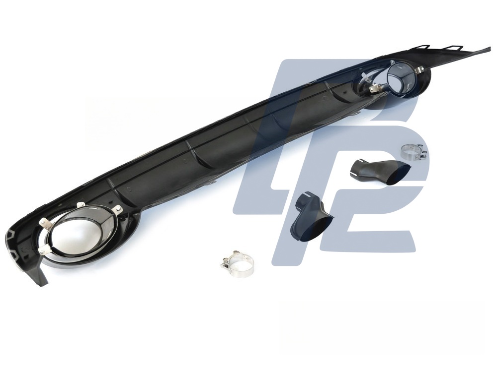 Diffuser Twin Outlet Gloss Black Sport Style for Audi A6 C7 2014–2018 - 4