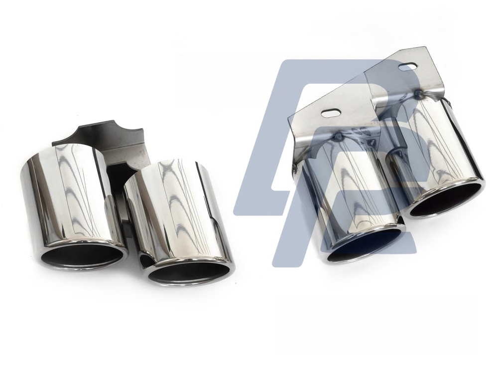 Diffuser Single Outlet Silver Sport S Style for Audi A4 B8 2008–2011 - 4