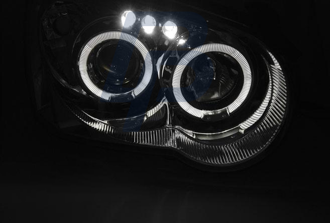 HEADLIGHTS SUBARU IMPREZA II GD 03-05 ANGEL EYES CHROME - 3