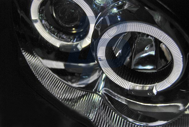 HEADLIGHTS SUBARU IMPREZA II GD 03-05 ANGEL EYES CHROME - 2