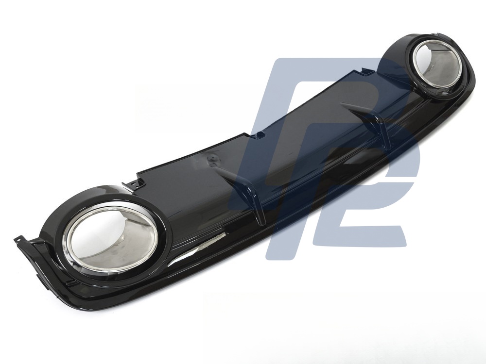 Diffuser Twin Outlet Gloss Black Sport Style for Audi A6 C6 2004–2011 - 5