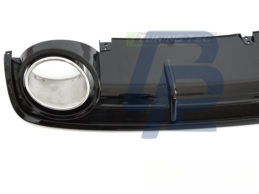 Diffuser Twin Outlet Gloss Black Sport Style for Audi A6 C6 2004–2011 - 7