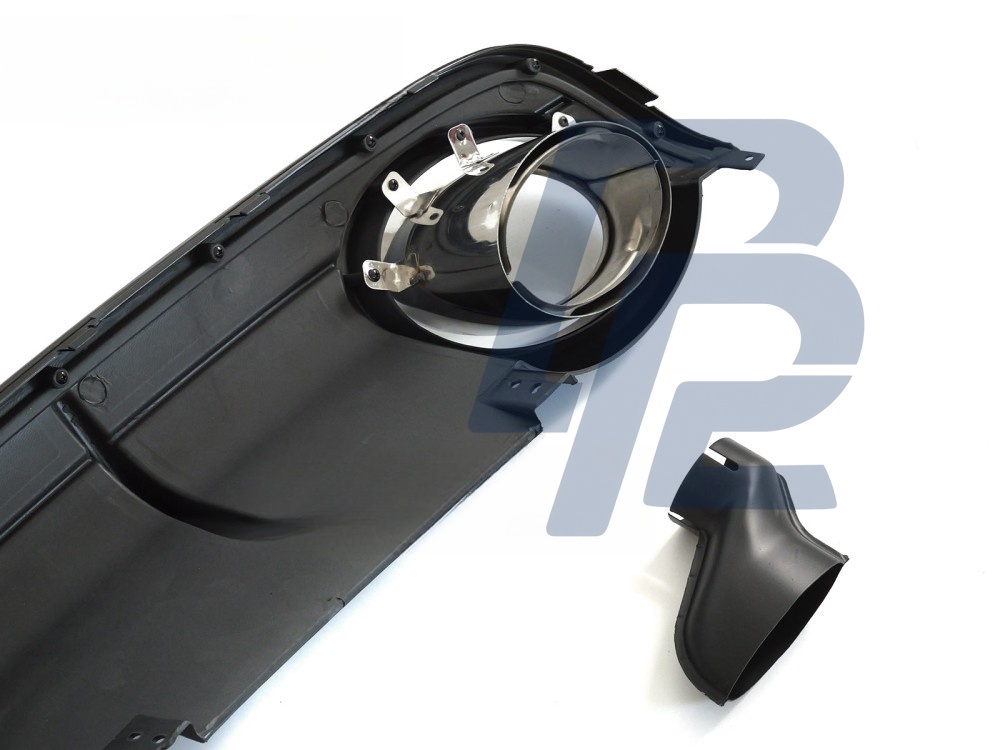 Diffuser Twin Outlet Gloss Black Sport Style for Audi A6 C6 2004–2011 - 6