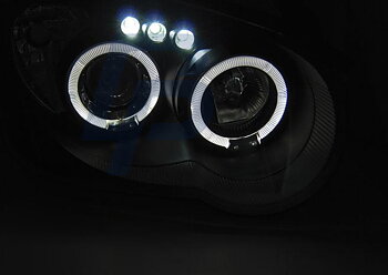 STRÅLKASTARE SUBARU IMPREZA II GD 03-05 ANGEL EYES SVARTA