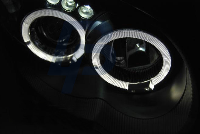 HEADLIGHTS SUBARU IMPREZA II GD 03-05 ANGEL EYES BLACK - 3