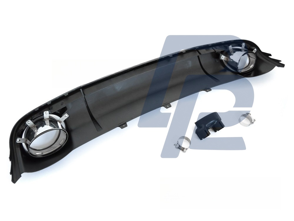 Diffuser Single Outlet Gloss Black Sport Style for Audi A4 B8 2008–2011 - 4