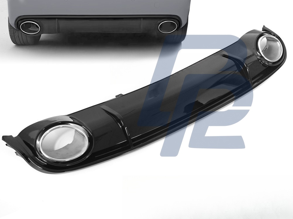 Diffuser Single Outlet Gloss Black Sport Style for Audi A4 B8 2008–2011 - 6