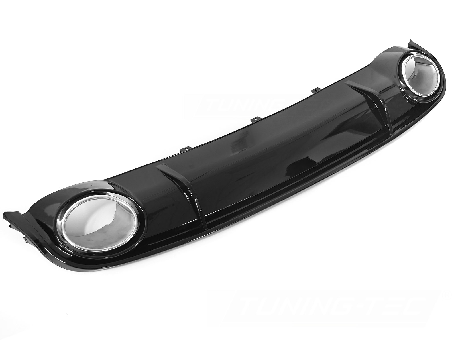 DIFFUSOR SINGLE OUTLET BLANK SVART SPORTDESIGN TILL AUDI A4 B8 2008-2011