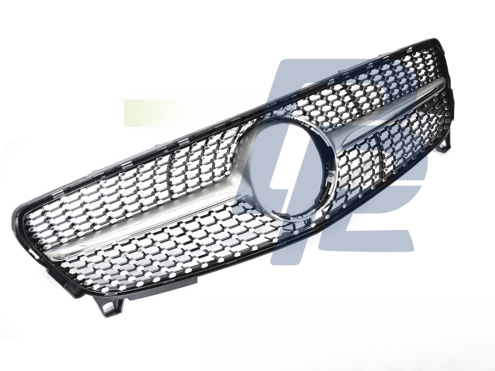 Grille Diamond Silver Chrome for Mercedes W176 2015–2018 - 4