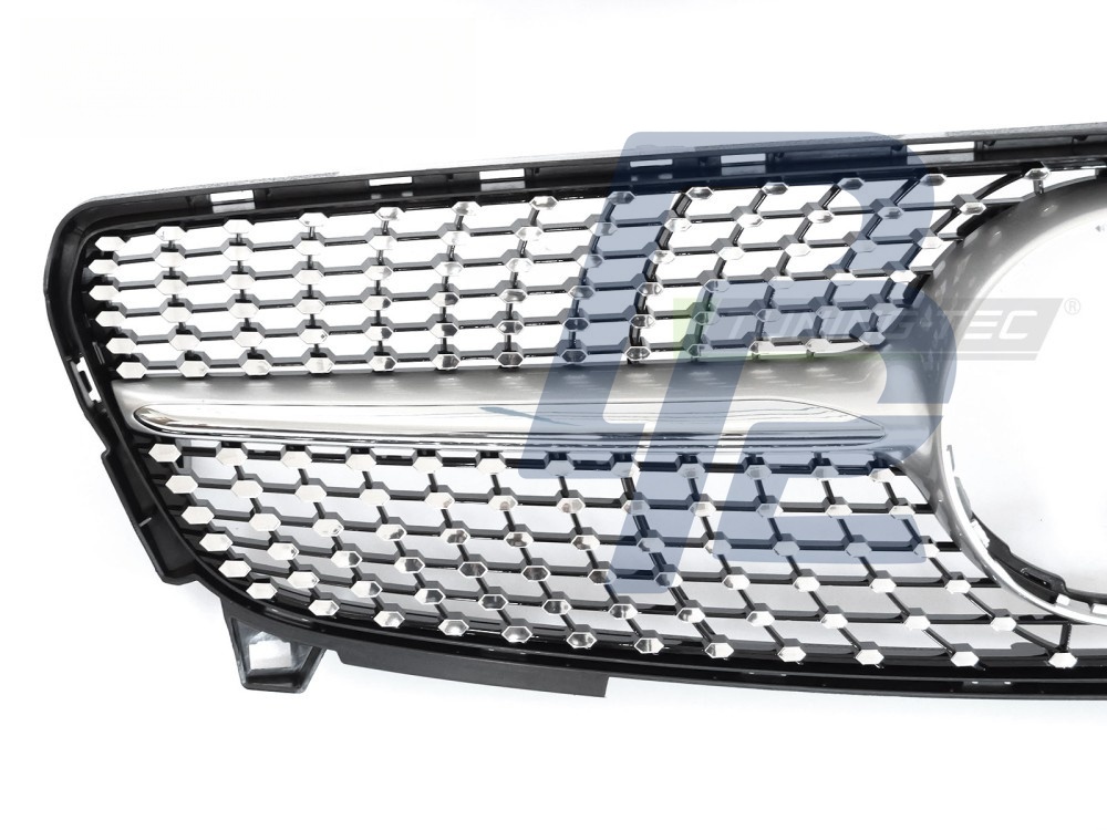 Grille Diamond Silver Chrome for Mercedes W176 2015–2018 - 2