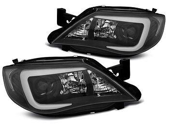 HEADLIGHTS SUBARU IMPREZA III GH 07-12 TUBE BLACK HID
