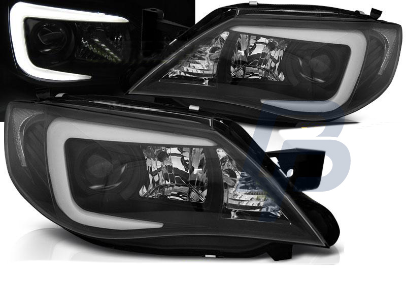 HEADLIGHTS SUBARU IMPREZA III GH 07-12 TUBE BLACK HID - 4