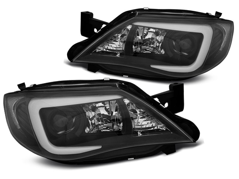 HEADLIGHTS SUBARU IMPREZA III GH 07-12 TUBE BLACK