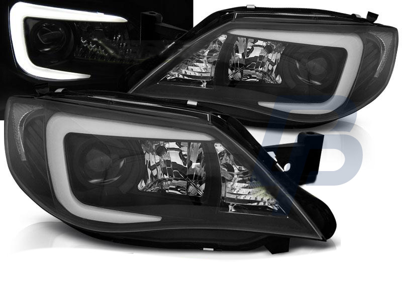 HEADLIGHTS SUBARU IMPREZA III GH 07-12 TUBE BLACK - 4