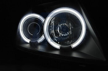 HEADLIGHTS SUZUKI SWIFT 05.05-10 CCFL ANGEL EYES BLACK