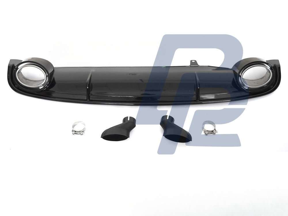 Diffuser Twin Outlet Gloss Black Sport Style for Audi A7 C7 2010–2014 - 5