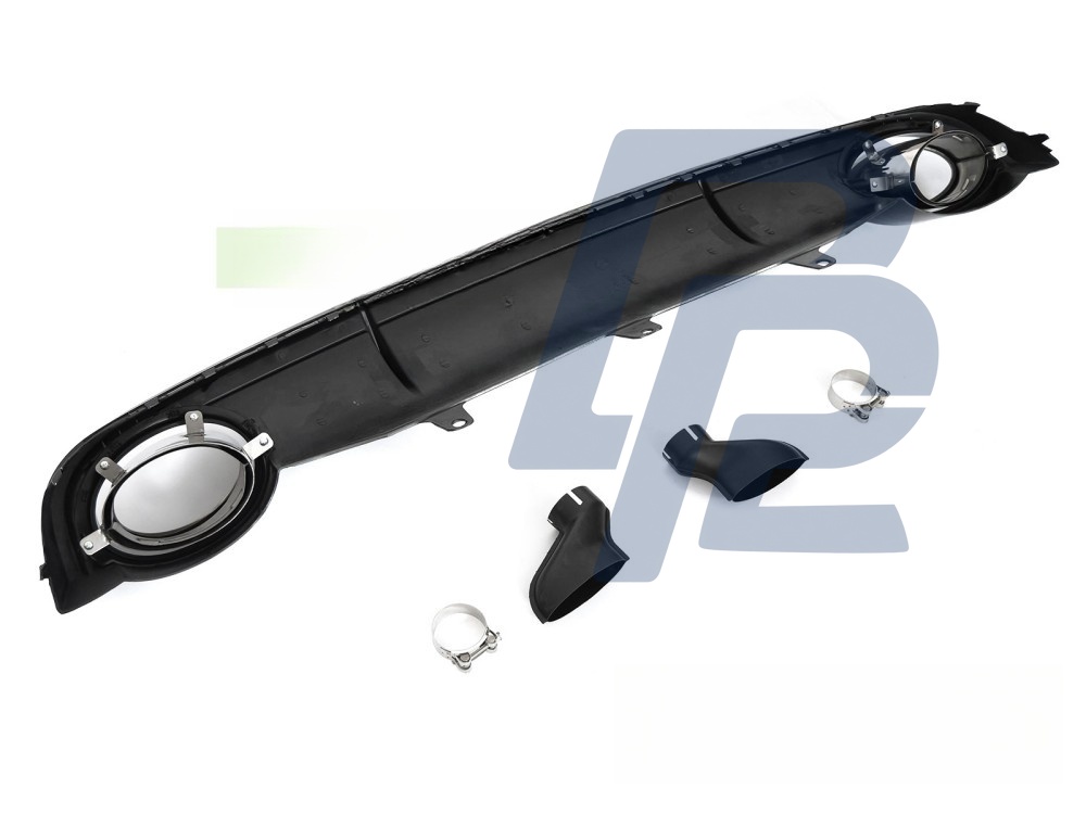 Diffuser Twin Outlet Gloss Black Sport Style for Audi A7 C7 2010–2014 - 4