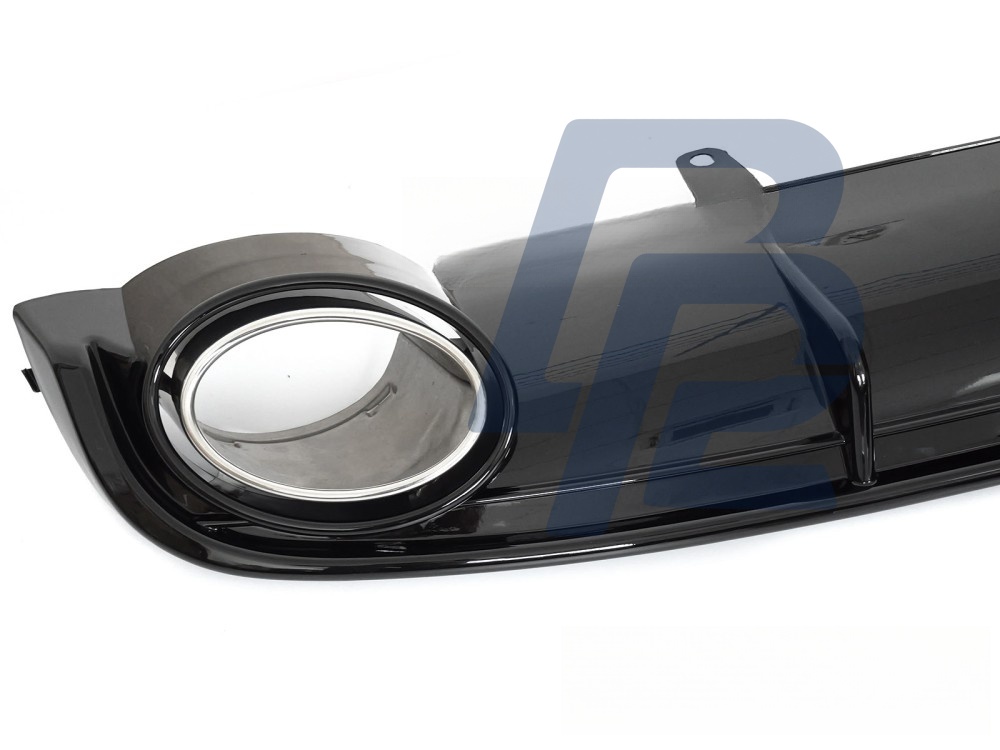 Diffuser Twin Outlet Gloss Black Sport Style for Audi A7 C7 2010–2014 - 2
