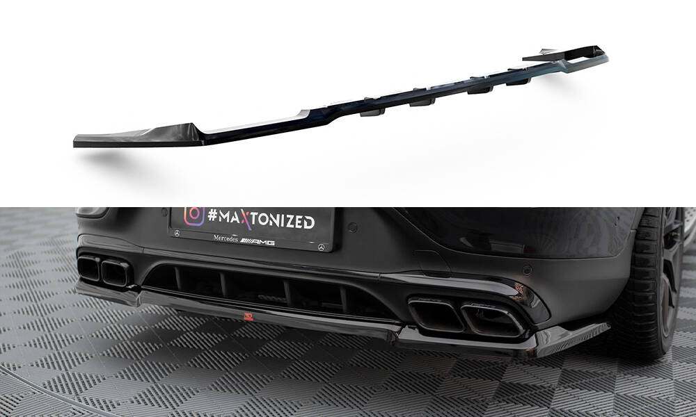 Central Rear Splitter (Vertical Bars) Mercedes-AMG GLC 63 Coupe C253 Facelift