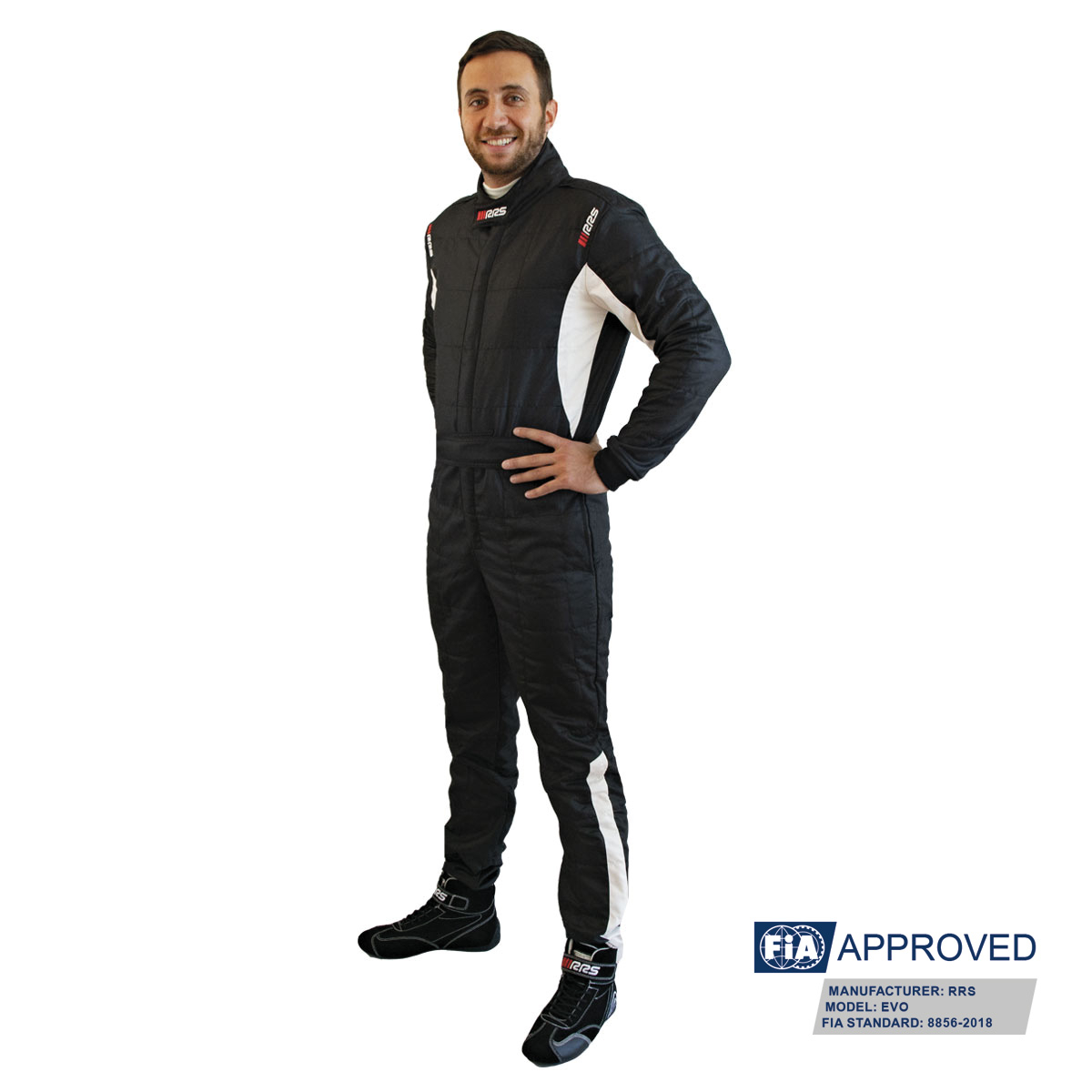 RRS DIAMOND STAR RACE SUIT - BLACK - FIA 8856-2018 - 2