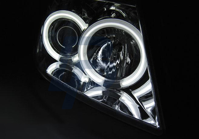 HEADLIGHTS SUZUKI SWIFT 05.05-10 CCFL ANGEL EYES CHROME - 2