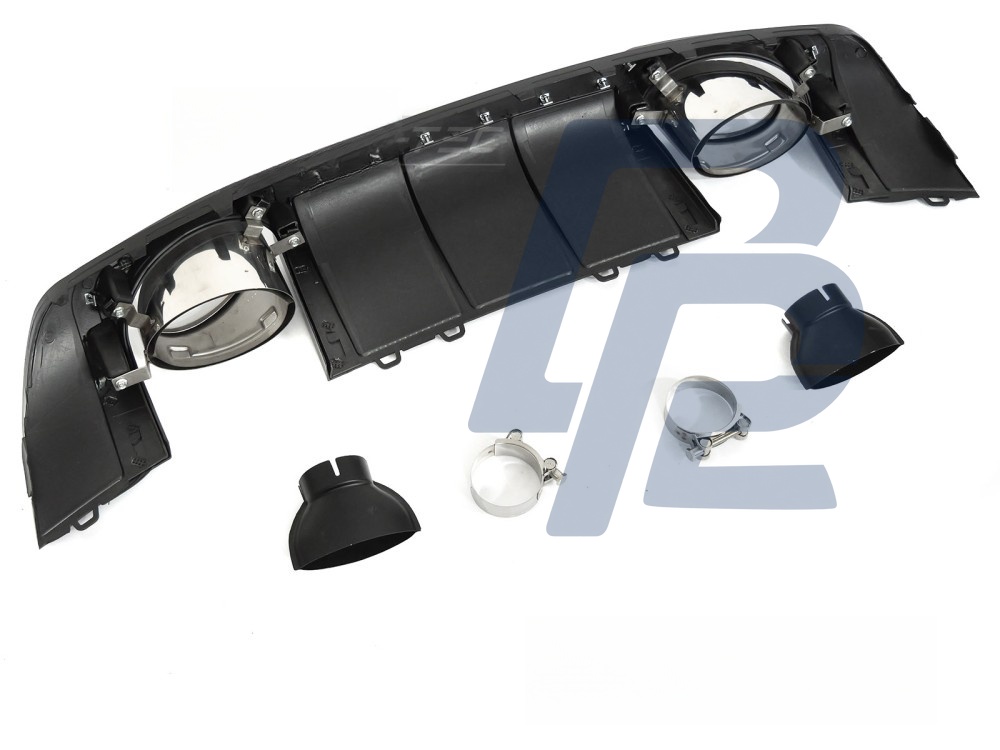 Diffuser Twin Outlet Gloss Black Sport Style for Audi TT 8S 2014–2018 - 5