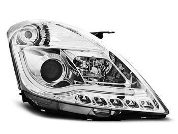 HEADLIGHTS SUZUKI SWIFT IV 10-10.13  TUBE LIGHT CHROME