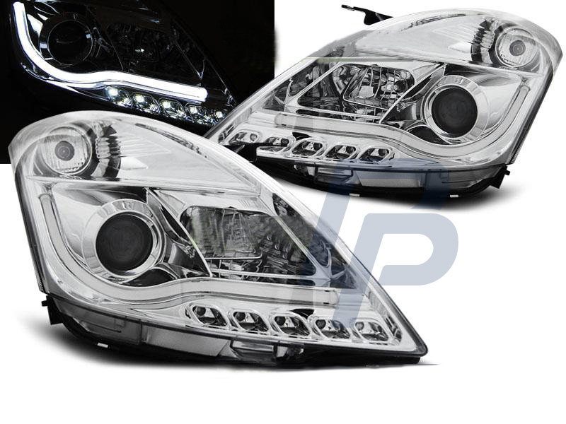 HEADLIGHTS SUZUKI SWIFT IV 10-10.13  TUBE LIGHT CHROME - 3
