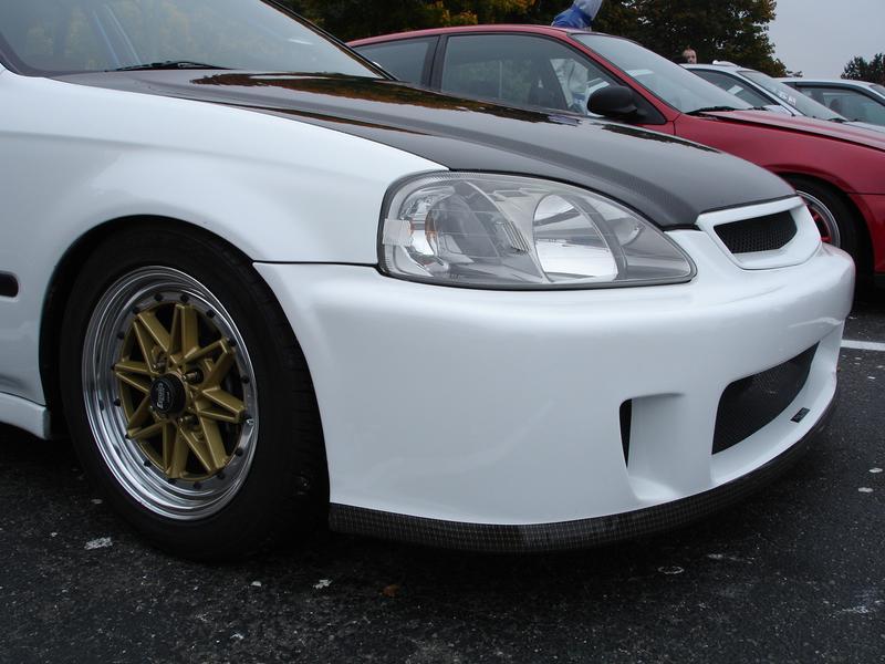 HONDA CIVIC 99-00 BACKYARD STYLE FRÄMRE STÖTFÅNGARE + CARBON LIP - 4