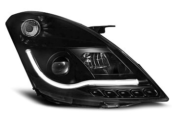 HEADLIGHTS SUZUKI SWIFT IV 10-10.13  TUBE LIGHT BLACK