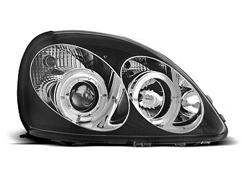 HEADLIGHTS TOYOTA YARIS 04.99-09.03 ANGEL EYES BLACK
