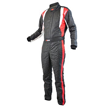RRS SPEED RACE SUIT - BLACK AND RED - FIA 8856-2018