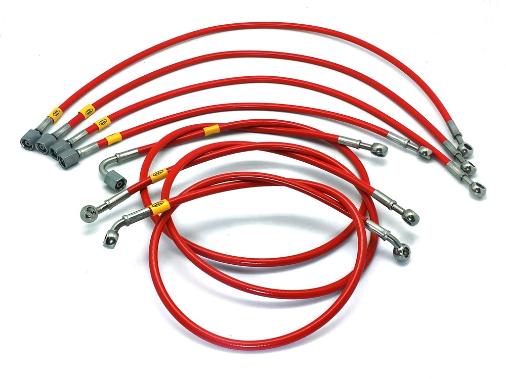 VW GOLF 2 GTI K-JET 84-92 BRAIDED INJECTOR HOSES 7-PC HEL