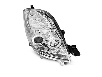 HEADLIGHTS TOYOTA YARIS 06-09 ANGEL EYES CHROME