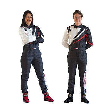 RACE SUIT RRS FIA EVO DYNAMIC BLACK / RED - FIA 8856-2018