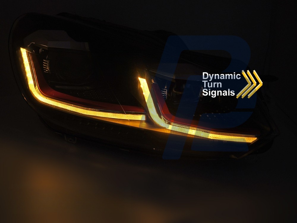 Headlights Red Line LED Sequential DRL for VW Golf VI 2008–2012 - 4