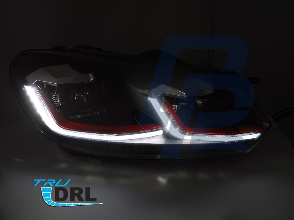 Headlights Red Line LED Sequential DRL for VW Golf VI 2008–2012 - 3