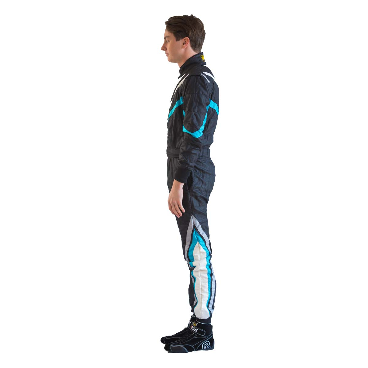 RACE SUIT RRS FIA EVO DYNAMIC BLACK / LIGHT BLUE - FIA 8856-2018 - 3