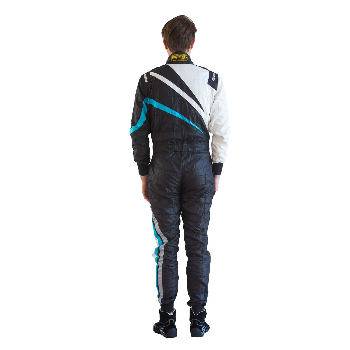 RACE SUIT RRS FIA EVO DYNAMIC BLACK / LIGHT BLUE - FIA 8856-2018 - 4