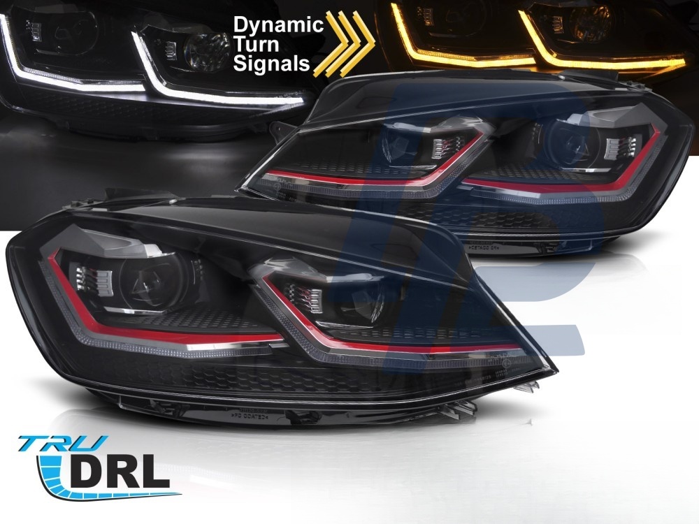 LED Headlights Red LED Sequential DRL for VW Golf VII 2017–2019 - 5