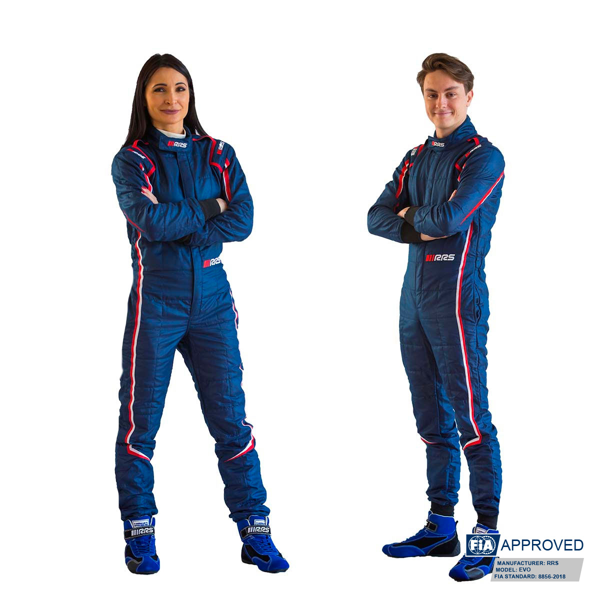 RACE SUIT RRS EVO MONTE CARLO DARK BLUE / RED - FIA 8859-2018 - 2
