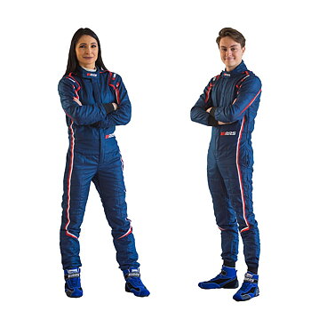 RACE SUIT RRS EVO MONTE CARLO DARK BLUE / RED - FIA 8859-2018