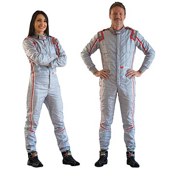RACE SUIT RRS EVO MONTE CARLO GRAY / RED - FIA 8856-2018