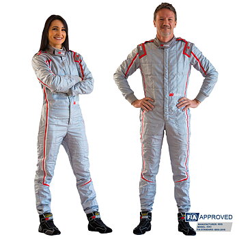 RACE SUIT RRS EVO MONTE CARLO GRAY / RED - FIA 8856-2018
