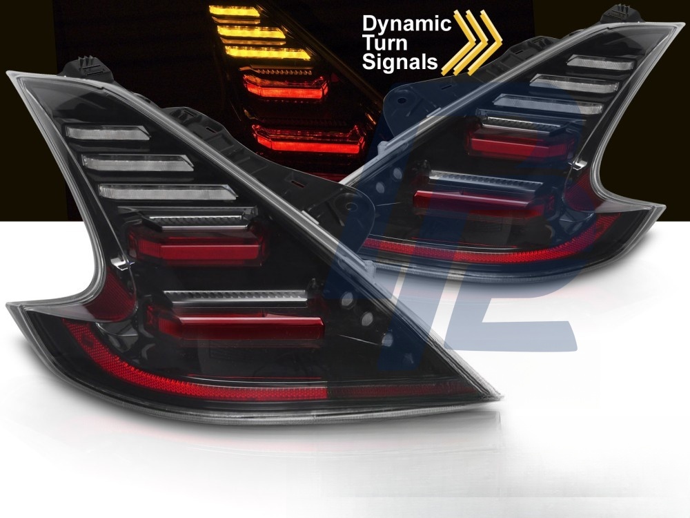 Full LED Tail Lights Black for Nissan 370Z 2009–2020 - 3