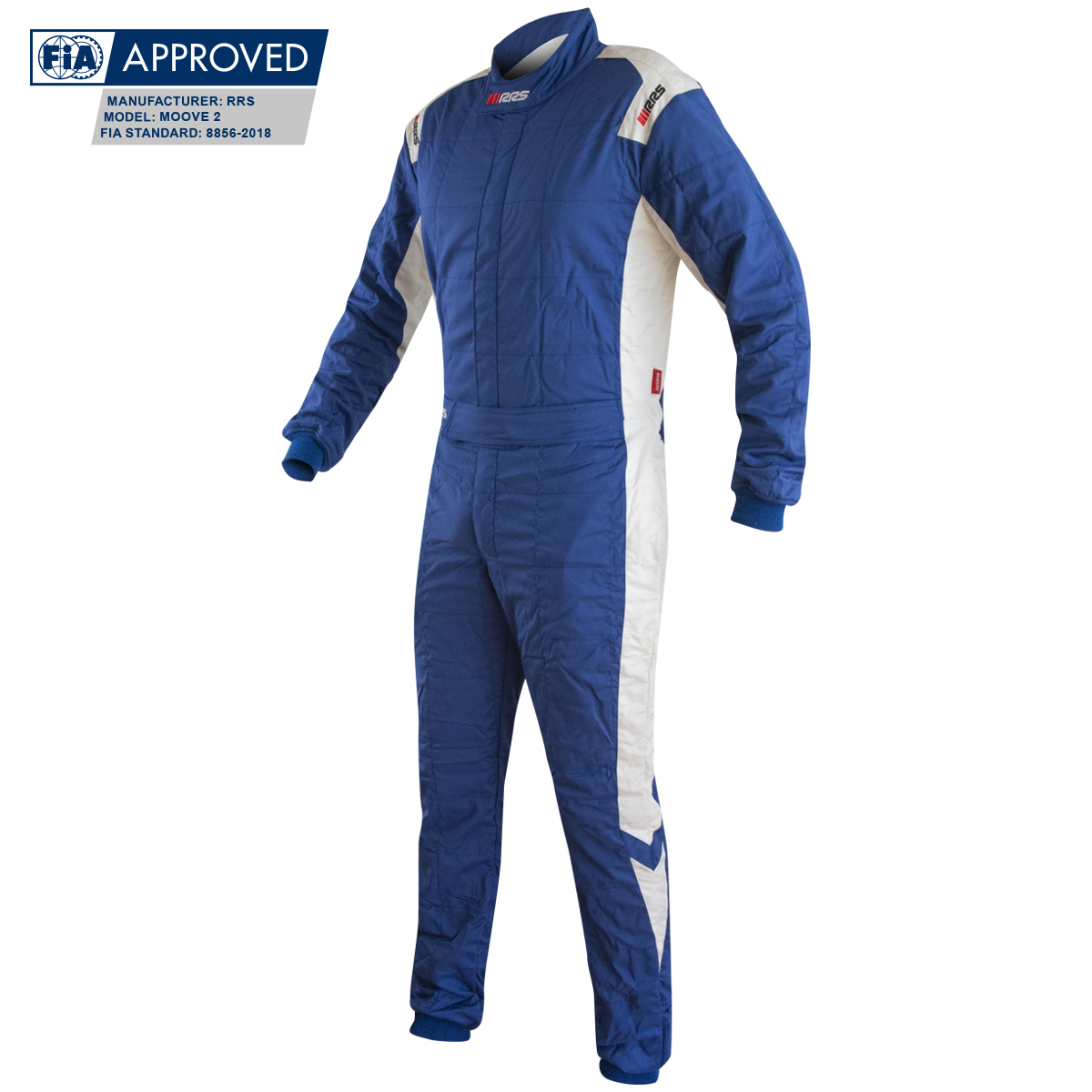 RRS MOOVE 2 RACE SUITE - BLUE / WHITE - FIA 8856-2018 - 2